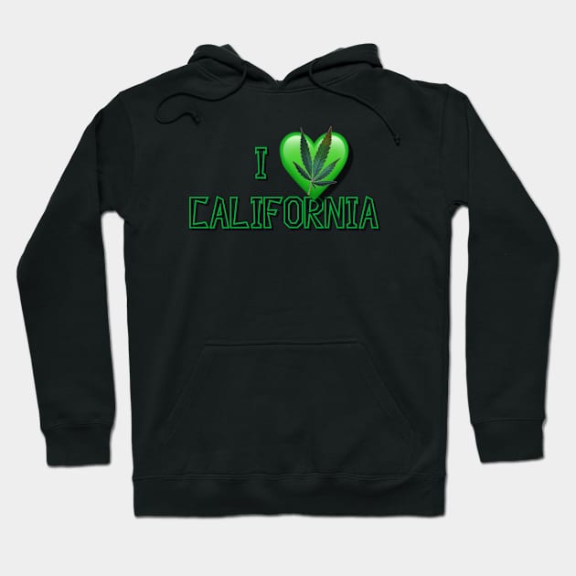 I green heart California Hoodie by firstspacechimp